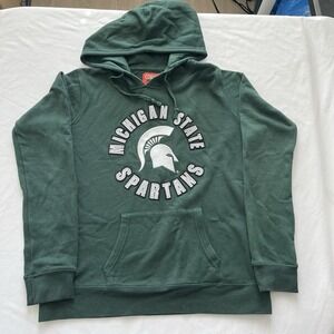 Vintage Michigan State University Women's Large Embroidered Hoodie Sweatshirt